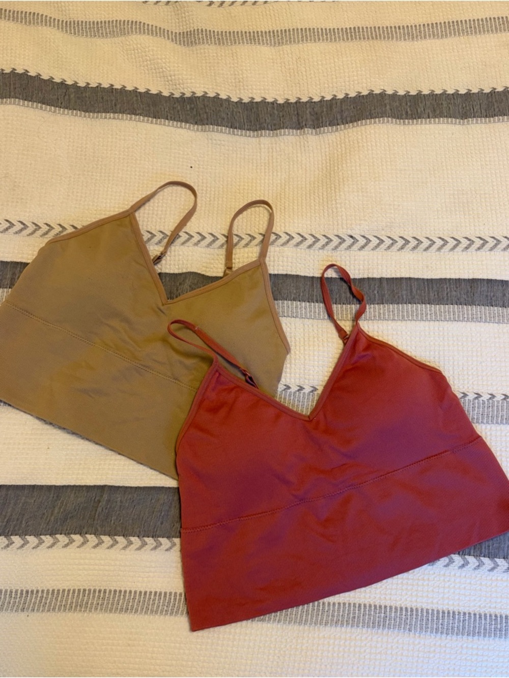 x2 Dynamite Striped Bralette Tops
